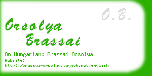 orsolya brassai business card